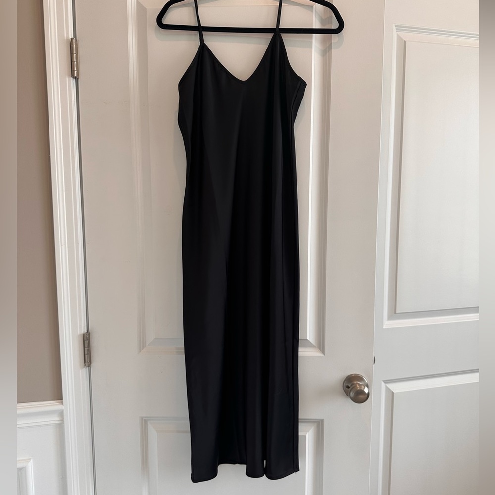 Black slip dress